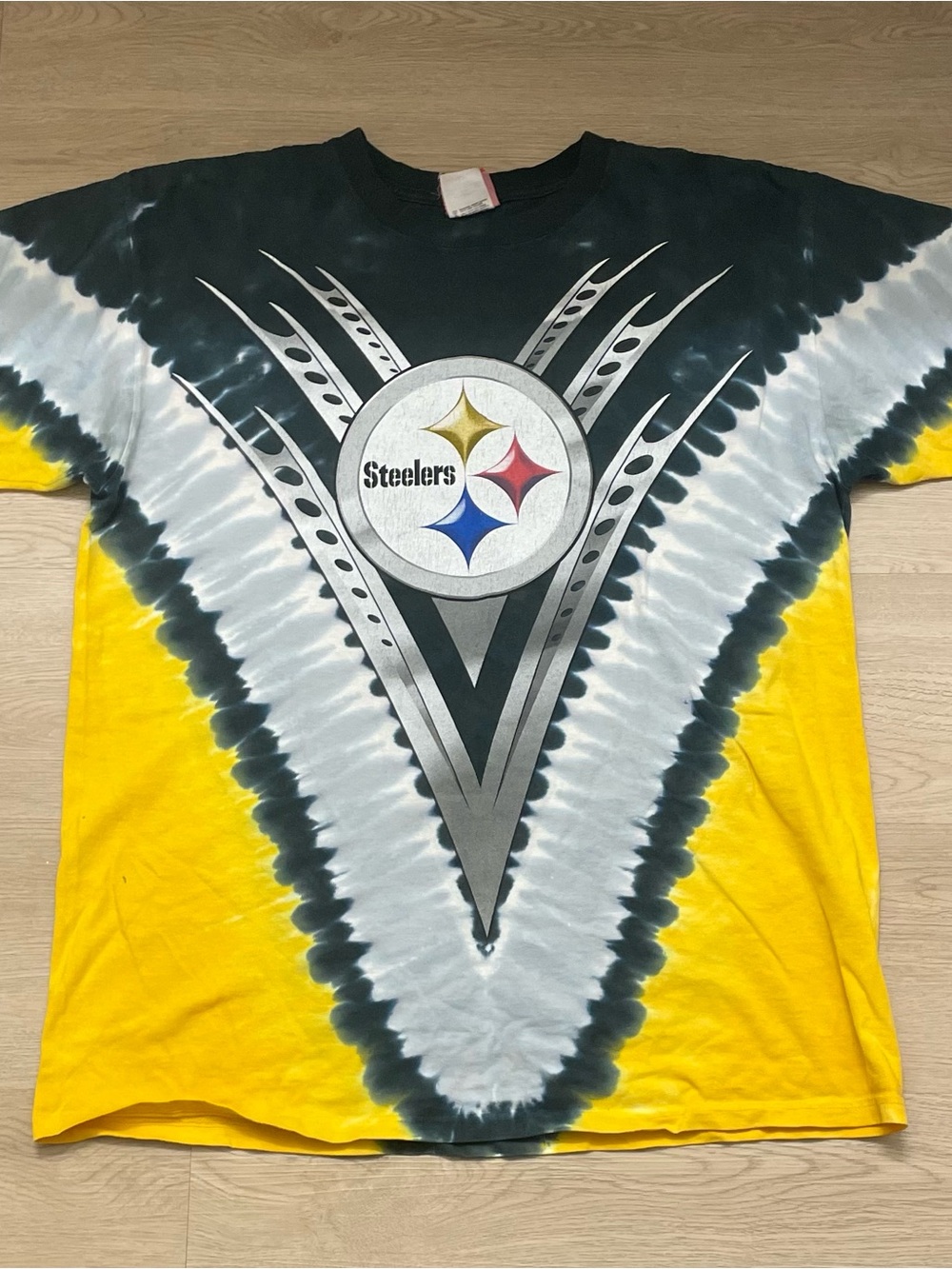 NFL Pittsburgh Steelers Yellow Black Tie-Dye T-Shirt